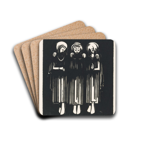 Drie vrouwen by Johannes Frederik Engelbert ten Klooster Drink Coasters - set of 4