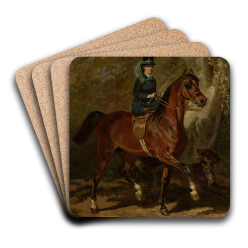 Amazon woman by Juliusz Kossak Art Drink Coaster set Amazon woman by Juliusz Kossak Art Drink Coaster set
