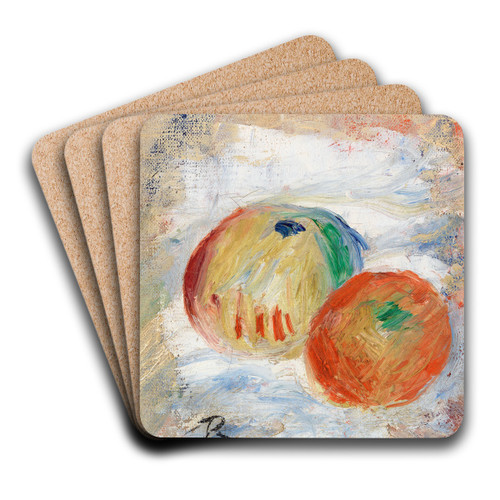 Apples (Pommes) by Pierre-Auguste Renoir Art Drink Coaster set