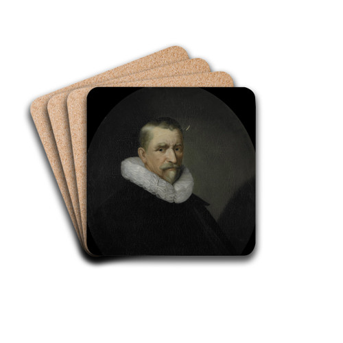 Portrait of Cornelis Jansz Hartigsvelt, Director of the Rotterdam Chamber of the Dutch East India Company, elected 1639 by Pieter Van Der Werff Drink Coasters - set of 4 Portrait of Cornelis Jansz Hartigsvelt, Director of the Rotterdam Chamber of the Dutch East India Company, elected 1639 by Pieter Van Der Werff Drink Coasters - set of 4