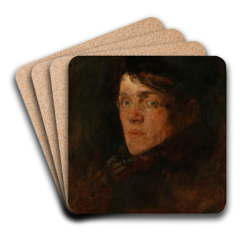 Portrait of the Painter Eilif Peterssen by Hans Heyerdahl Art Drink Coaster set