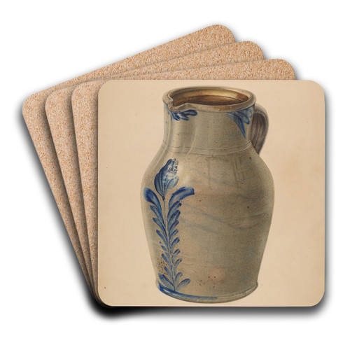 Pitcher by John Tarantino Art Drink Coaster set Pitcher by John Tarantino Art Drink Coaster set