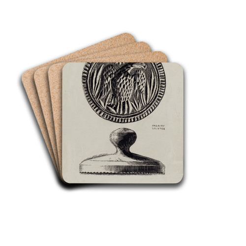 Pa. German Butter Stamp by Frances Lichten Drink Coasters - set of 4