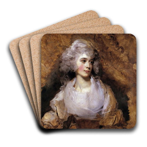 Portrait of a Lady by Sir Thomas Lawrence Art Drink Coaster set Portrait of a Lady by Sir Thomas Lawrence Art Drink Coaster set