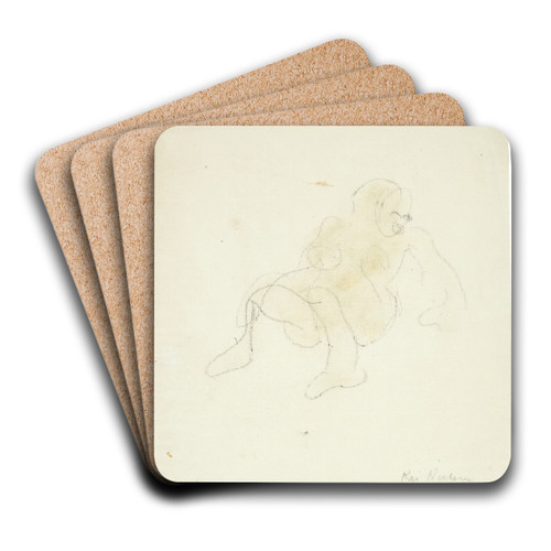 Liggende kvinde by Kai Nielsen Art Drink Coaster set