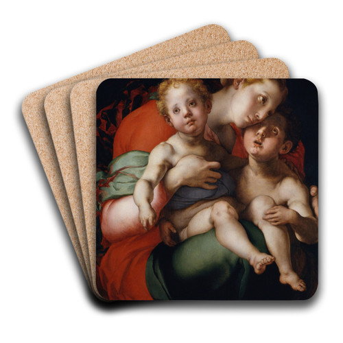 Madonna with Child and the young Saint John by Pontormo (Jacopo Carucci) Art Drink Coaster set