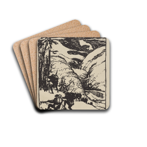 Dans les Vosges by Auguste Louis Lepre Drink Coasters - set of 4