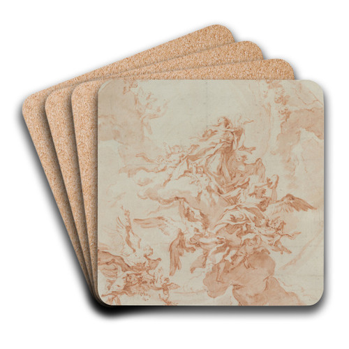 The Assumption of the Virgin by Carlo Carlone Art Drink Coaster set