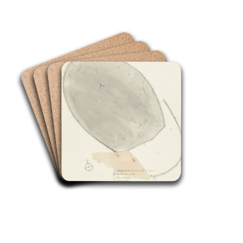 Plattegrond met afmetingen van oude stad Manduria by Willem Carel Dierkens Drink Coasters - set of 4