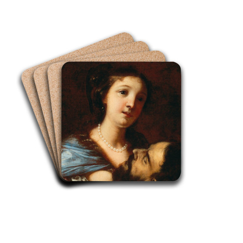 Salome with the head of Saint John the Baptist by Francesco Rosa Drink Coasters - set of 4
