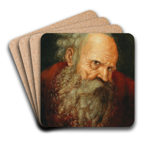 A bearded Saint by Follower of Albrecht Drer Art Drink Coaster set