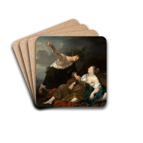 Bacchus Andariadne by Jacob Van Loo Drink Coasters - set of 4