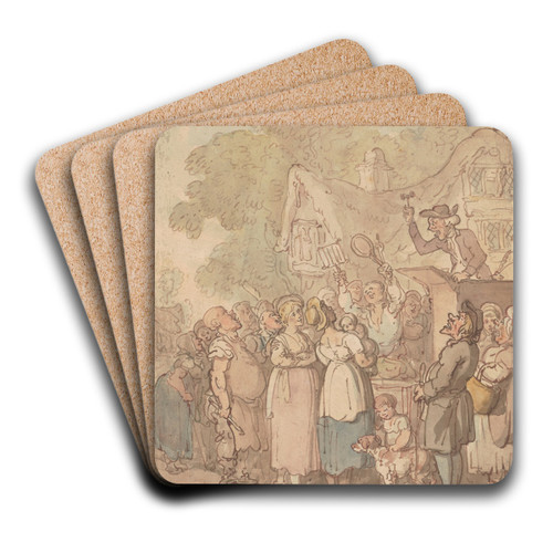 A country fair by Thomas Rowlandson Art Drink Coaster set