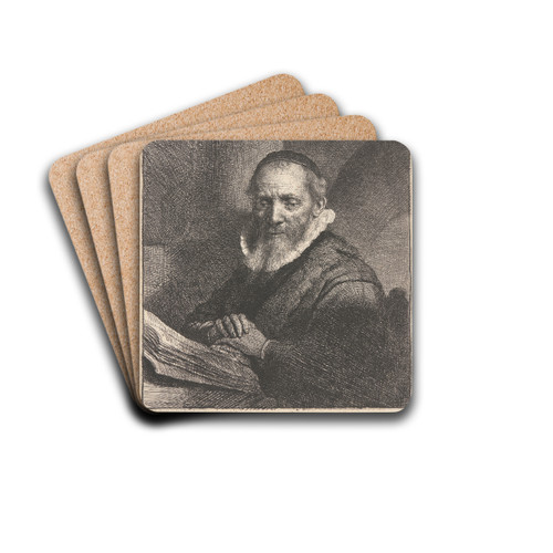 Jan Cornelis Sylvius, Preacher by Rembrandt van Rijn Drink Coasters - set of 4