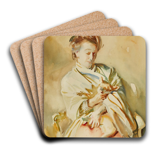 Flora Priestley by John Singer Sargent Art Drink Coaster set