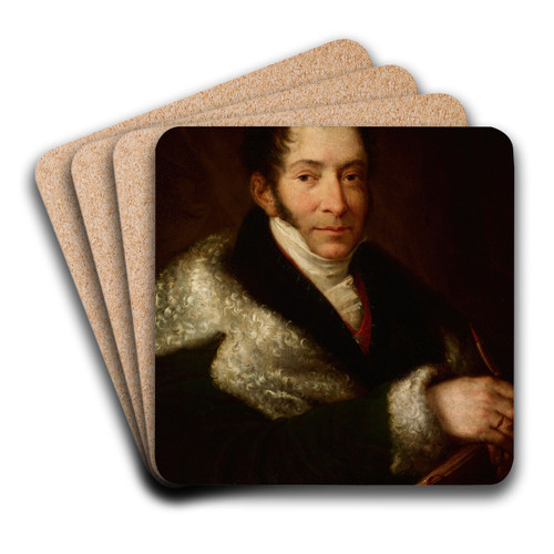 Portrait of Jzef Brodowski by Rafa Hadziewicz Art Drink Coaster set Portrait of Jzef Brodowski by Rafa Hadziewicz Art Drink Coaster set