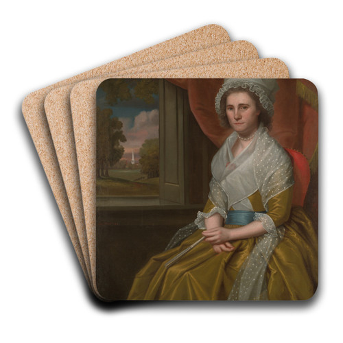 Mary Sylvester Welles Davenport by Ralph Earl Art Drink Coaster set Mary Sylvester Welles Davenport by Ralph Earl Art Drink Coaster set