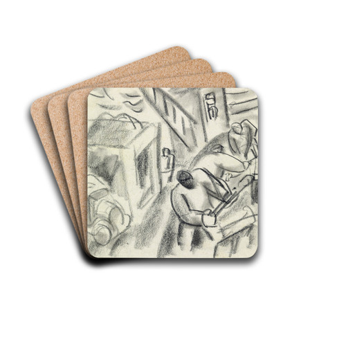 De visvangst op zee by Leo Gestel Drink Coasters - set of 4