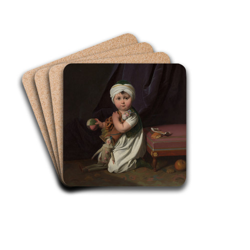 Portrait of a Boy by Louis Lopold Boilly Drink Coasters - set of 4