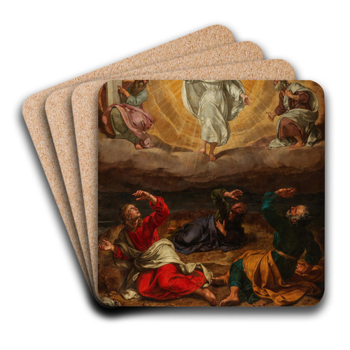 The Transfiguration of Christ by Netherlandish School Art Drink Coaster set