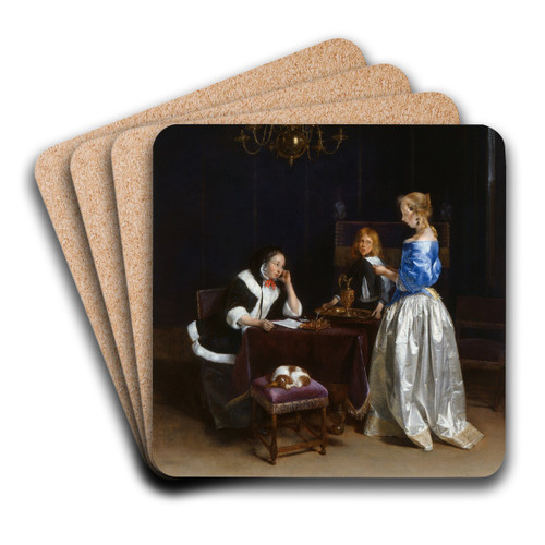 The Letter by Gerard ter Borch Art Drink Coaster set