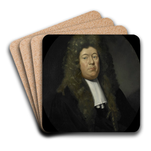 Portrait of Adriaen Paets, Director of the Rotterdam Chamber of the Dutch East India Company, elected 1668 by Pieter Van Der Werff Art Drink Coaster set Portrait of Adriaen Paets, Director of the Rotterdam Chamber of the Dutch East India Company, elected 1668 by Pieter Van Der Werff Art Drink Coaster set