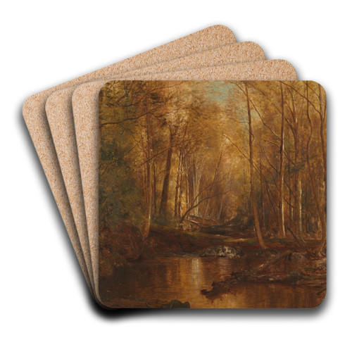 Autumn in the Catskills by Jervis McEntee Art Drink Coaster set Autumn in the Catskills by Jervis McEntee Art Drink Coaster set