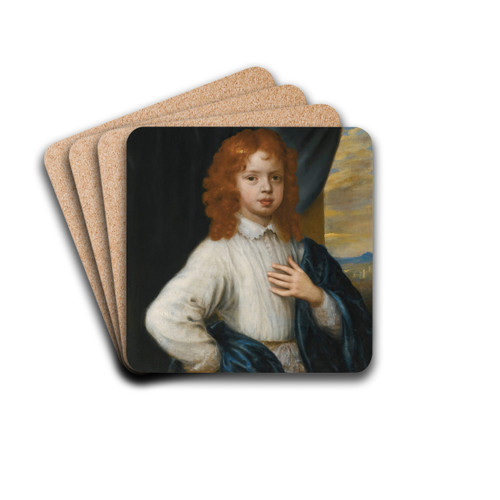 Portrait Of A Boy by Gerard Soest Drink Coasters - set of 4