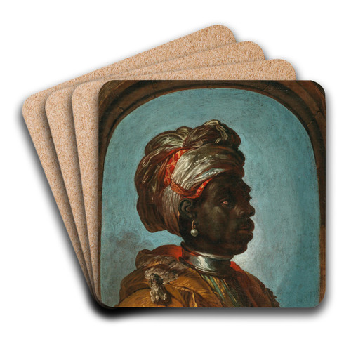 Portrait of an African Emissary by Flemish School Art Drink Coaster set