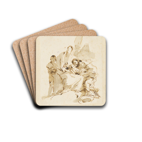 The Holy Family by Giovanni Battista Tiepolo Drink Coasters - set of 4