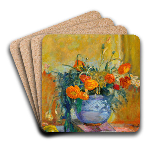 Renoncules au vase bleu by Pierre Bonnard Art Drink Coaster set