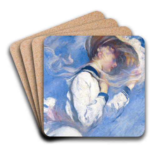 Summer Breeze by Edmund Charles Tarbell Art Drink Coaster set