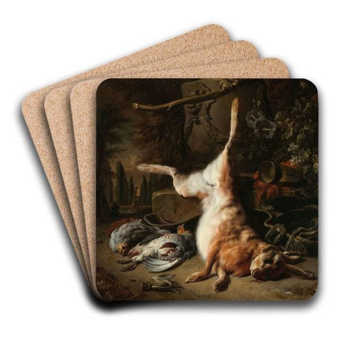 Still Life with a Hare and other Game by Jan Weenix Art Drink Coaster set Still Life with a Hare and other Game by Jan Weenix Art Drink Coaster set