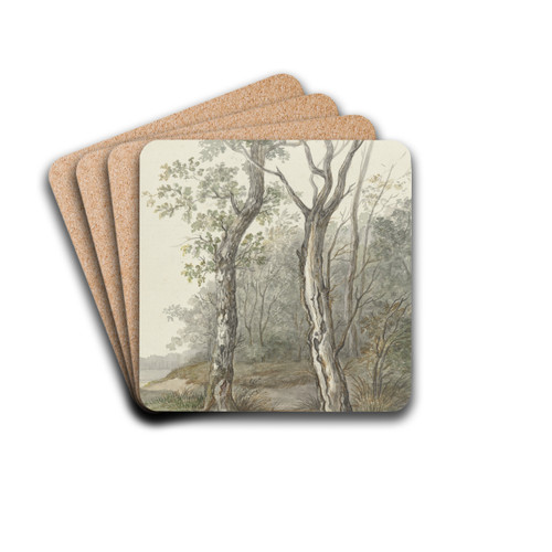 Boslandschap by Jan Dasveldt Drink Coasters - set of 4 Boslandschap by Jan Dasveldt Drink Coasters - set of 4