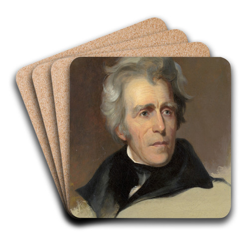 Andrew Jackson by Thomas Sully Art Drink Coaster set Andrew Jackson by Thomas Sully Art Drink Coaster set