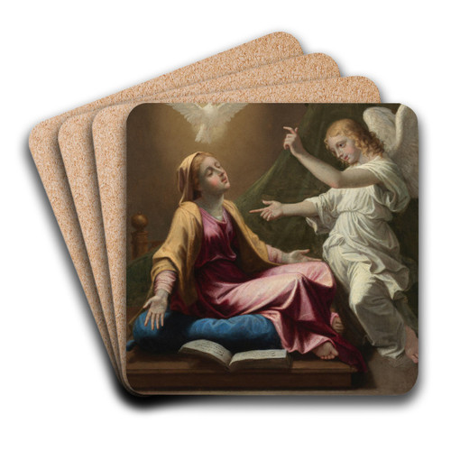 Annunciation by Nicolas Poussin Art Drink Coaster set