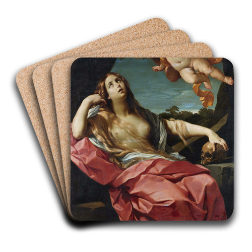 Mary Magdalene by Guido Reni Art Drink Coaster set