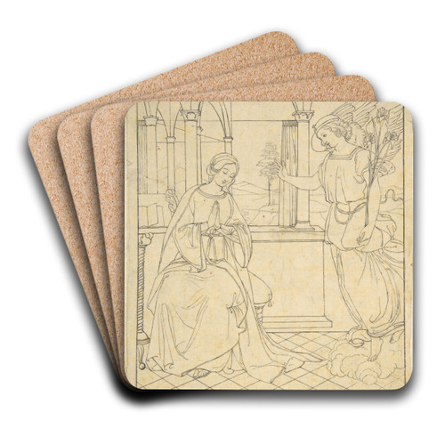 The Annunciation by Friedrich Wilhelm Schadow Art Drink Coaster set