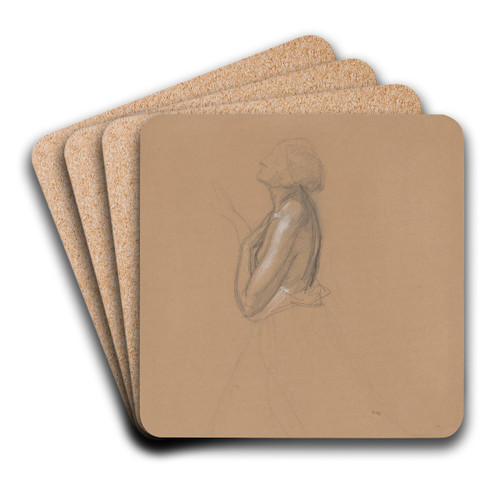 Study of the queen figure for the painting 'Queen Jadwiga's Oath' by Jzef Simmler Art Drink Coaster set Study of the queen figure for the painting 'Queen Jadwiga's Oath' by Jzef Simmler Art Drink Coaster set