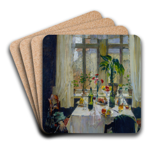 Besuch am Nachmittag by Charles Vetter Art Drink Coaster set