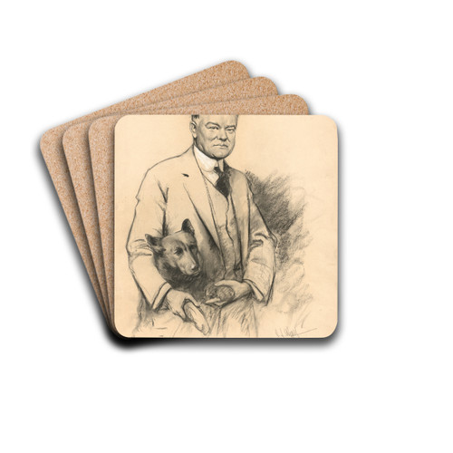 Herbert Clark Hoover by Samuel Johnson Woolf Drink Coasters - set of 4
