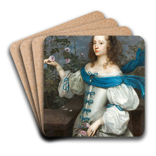 Beata Elisabeth von Knigsmarck (1637  1723) by Hendrick Munnichhoven Art Drink Coaster set