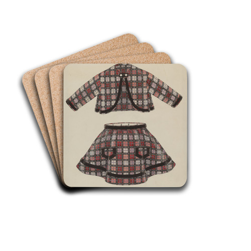 Child's Dress by Syrena Swanson Drink Coasters - set of 4
