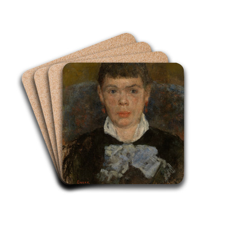 Woman with Upturned Nose by James Ensor Drink Coasters - set of 4