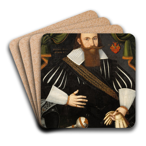 Henrik Fleming, 1584-1650 by Jacob Heinrich Elbfas Art Drink Coaster set
