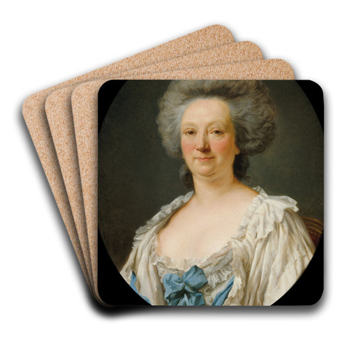 Portrait de femme autrefois identifie comme Mme Geoffrin by Jean-Franois Gilles Colson Art Drink Coaster set