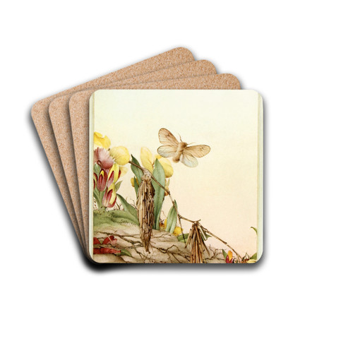 The Psyches by Edward Julius Detmold Drink Coasters - set of 4