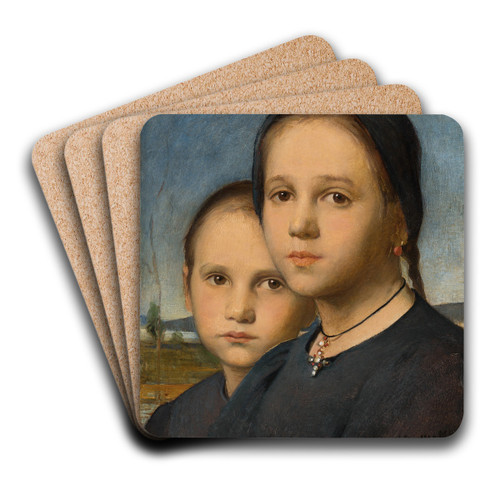 The Sisters by Ottilie Wilhelmine Roederstein Art Drink Coaster set