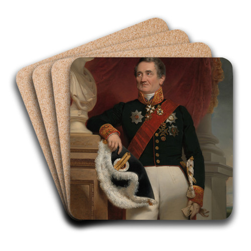 J.C. de Brunet, consul general of Russia in Amsterdam by Jan Adam Kruseman Art Drink Coaster set