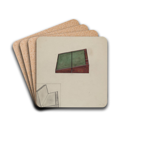 Lap Desk by Edna C. Rex Drink Coasters - set of 4